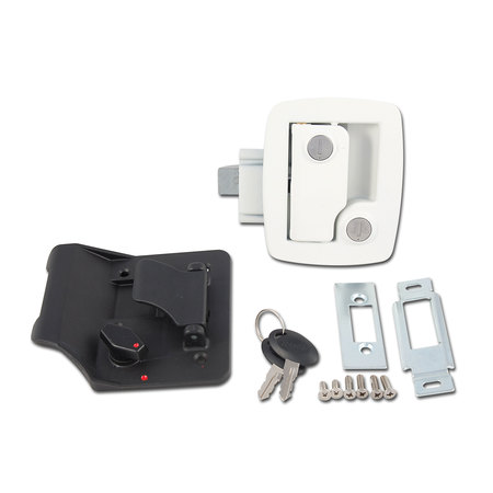 AP PRODUCTS AP Products 013-534 Bauer RV Entry Door Lock, White 013-534